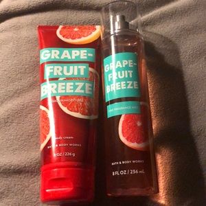 Bath and body works cream and mist set